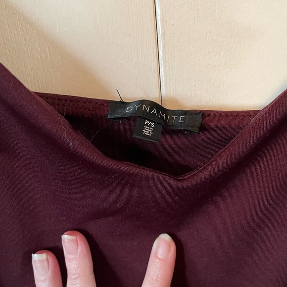 Burgundy Crop Top - Picture 3 of 3